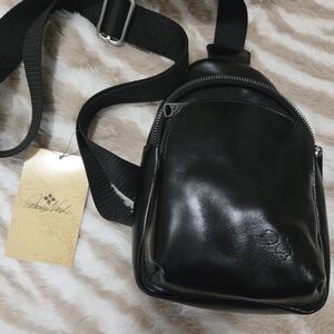 Patricia Nash Woman's Black Leather Sling Bag